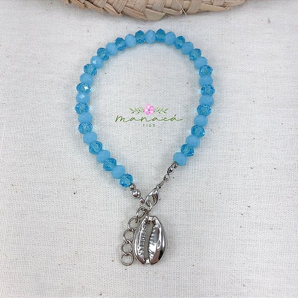 Pulseira de Iemanjá Umbanda Cristal de Vidro