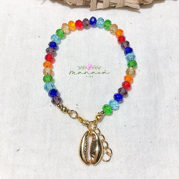 Pulseira de Oxumaré Umbanda Cristal de Vidro