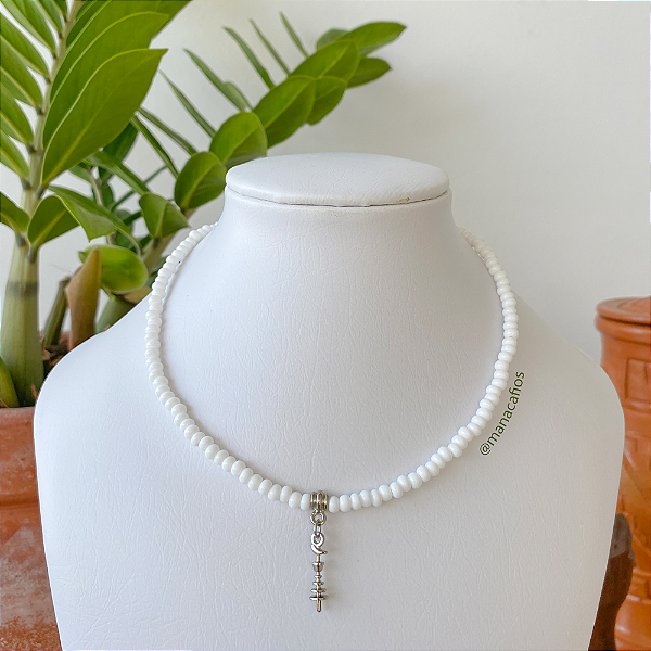 Choker de Oxalá em Miçangas Jablonex
