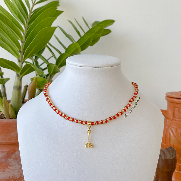 Choker de Pombagira em Miçangas Jablonex