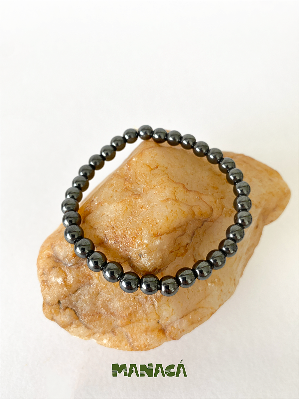 Pulseira de Pedra Hematita – Equilíbrio e Proteção | Arte e Tradição em Cada Detalhe