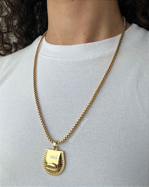 Colar Veneziano Patuá Iansã - Dourado, Força e Axé - 50cm