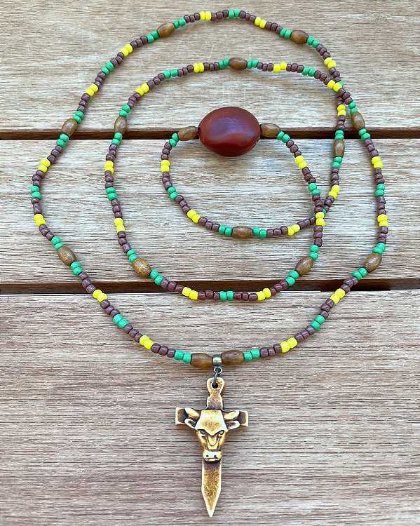 Guia de Boiadeiros – Fio de Conta Umbanda e Candomblé | Verde, Amarelo e Marrom