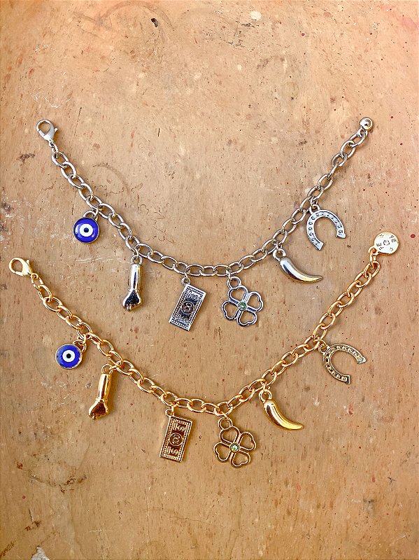 Pulseira Patuá em Corrente Elo Americano 6 mm – Dourado ou Prata