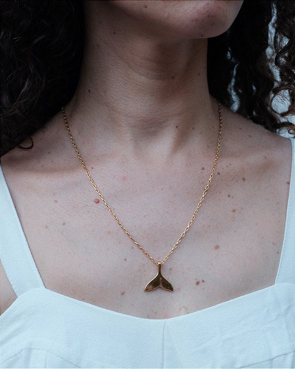 Colar Cauda de Sereia com Corrente Cartier – Acabamento Dourado 50 cm