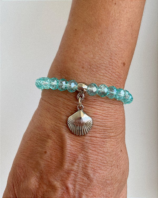 Pulseira Cristal Verde Água Iemanjá | Amuletos do Mar