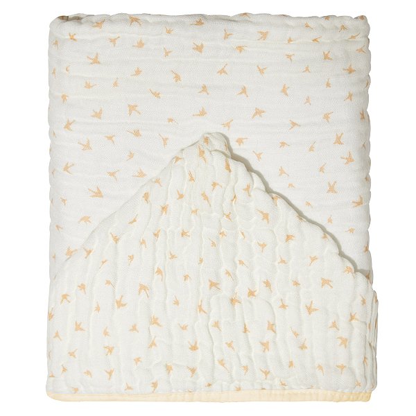 Toalha de Banho Soft Bamboo Mami Com Capuz Estampada - Silhueta Pássaros