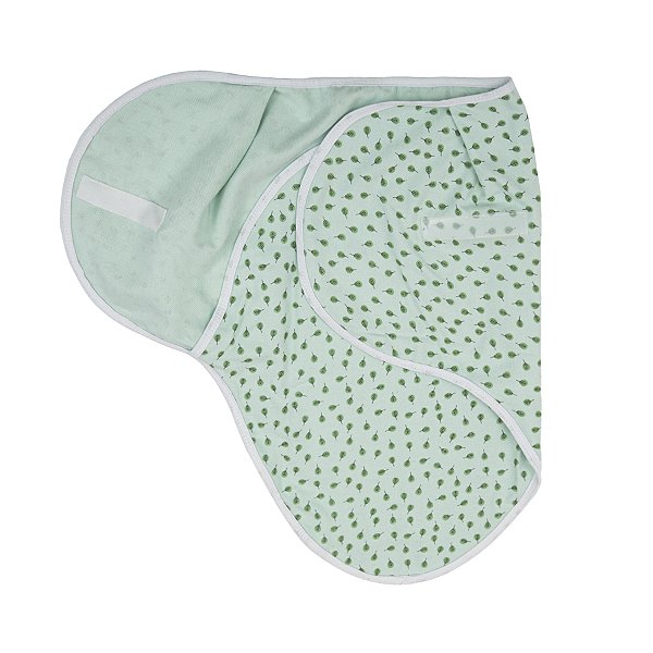 Cueiro Swaddle Ajustável Papi Composê 70cmx62cm - Folhinhas