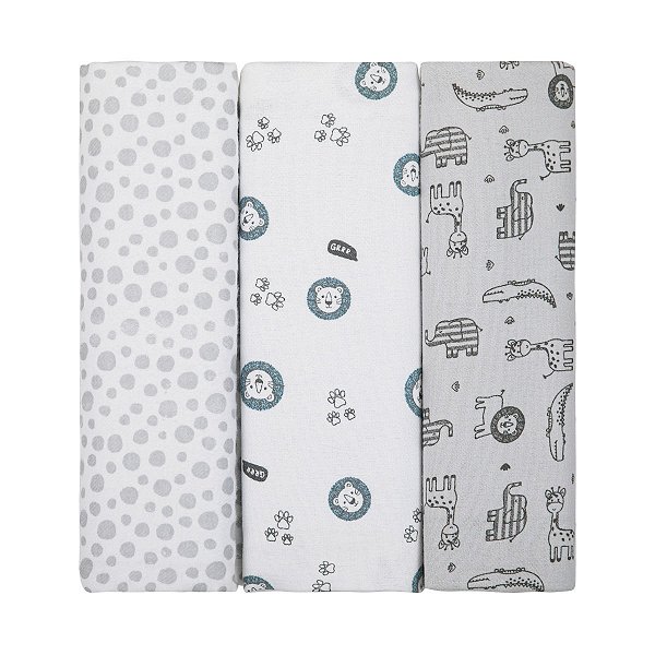 Cueiro Flanelado Papi Composê Estampado 80cmx80cm - Selva Rabisco