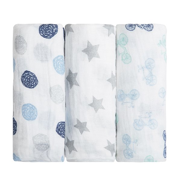 Cueiro Swaddle Papi Soft Estampado 1,0m x 80cm - Bola Fofa