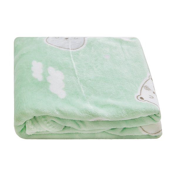 Cobertor Microfibra Papi Baby Estampado 1,10mx85cm - Urso