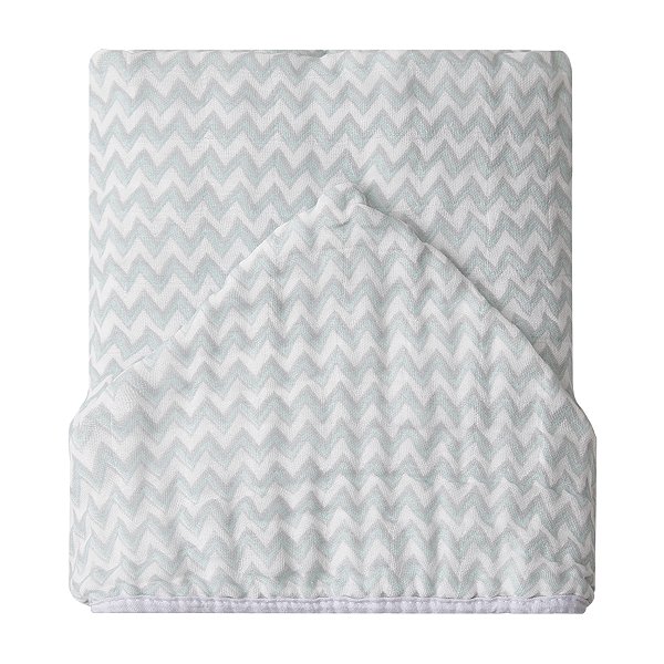 Toalhão de Banho Soft Premium c/ Capuz - Chevron Verde