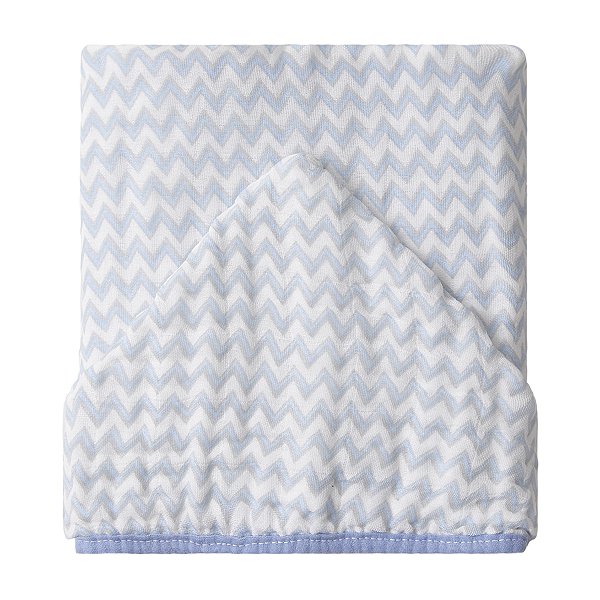 Toalhão de Banho Soft Premium c/ Capuz - Chevron Azul