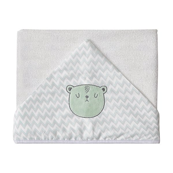Toalhão de Banho Felpudo Papi Baby com Capuz - Urso