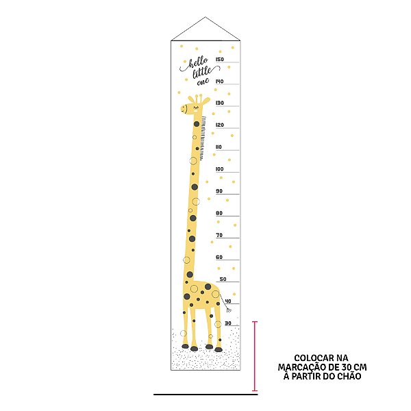 Régua de Crescimento Girafa - Amarelo