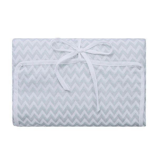 Trocador Porta Fraldas Papi Baby Portátil - Chevron Verde