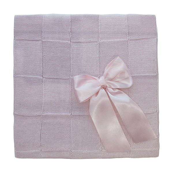 Manta Tricot Michelle Baby 80x80 - Rosa