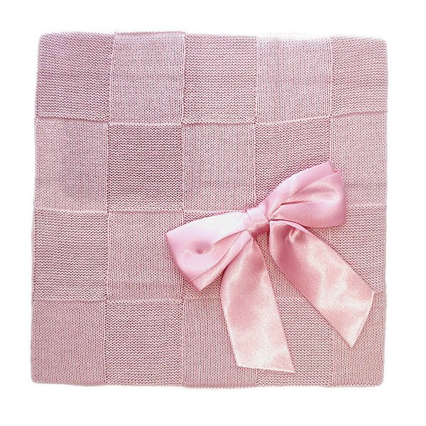 Manta Tricot Michelle Baby 80x80 - Rose