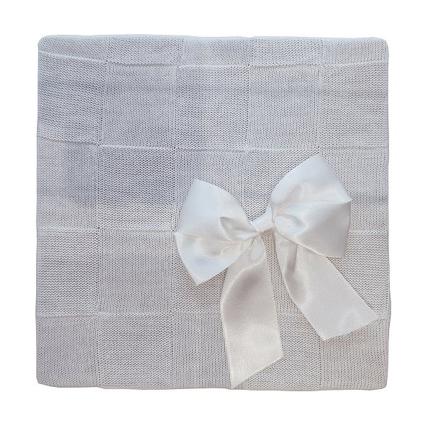 Manta Tricot Michelle Baby 80x80 - Branca