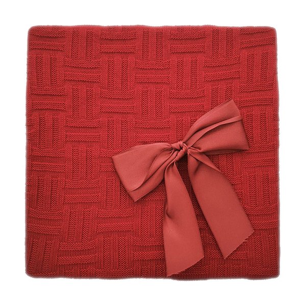 Manta Tricot Michelle Baby 80x80 - Vermelha