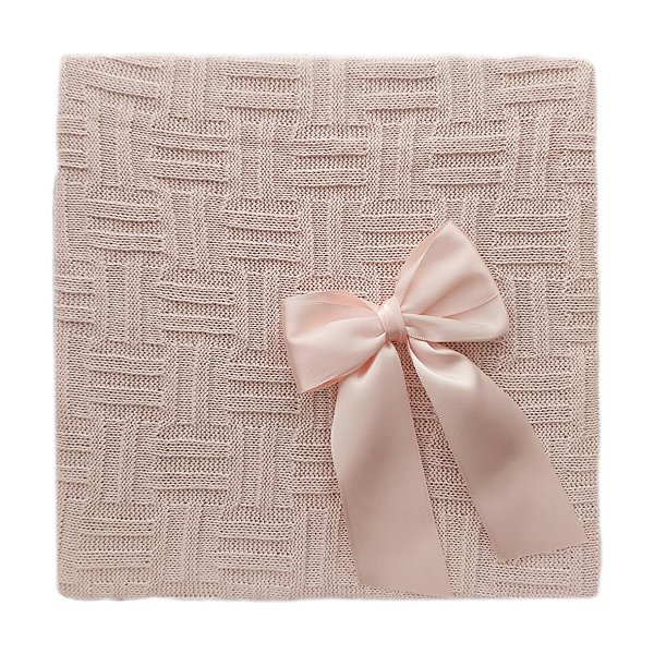 Manta Tricot Michelle Baby 80x80 - Rosa