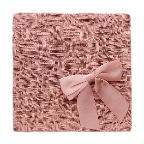 Manta Tricot Michelle Baby 80x80 - Rose