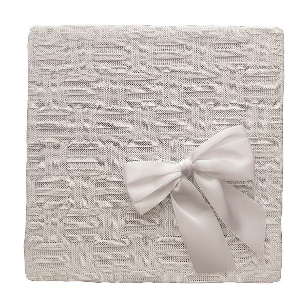 Manta Tricot Michelle Baby 80x80 - Branca