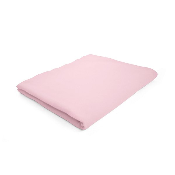 Lençol Avulso de Malha Papi Tamanho Americano Liso com elástico - Rosa