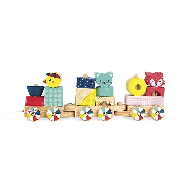 Trem de Puxar Baby Animals - Janod
