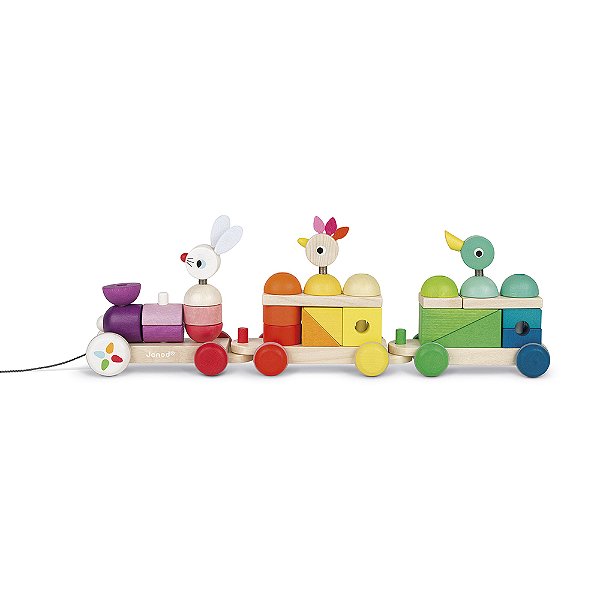 Trem de Puxar Multicolorido - Janod