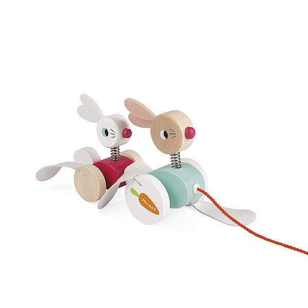 Coelhos Para Passear Com Rodinhas - Janod