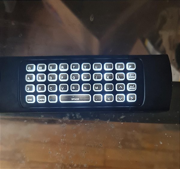 CONTROLE AIR MOUSE  COM TECLADO SUPERLED PARA RECEPTOR MYTV BOX BRAVE 4K