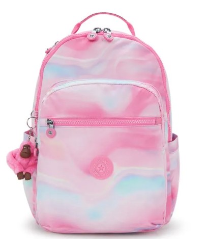 MOCHILA KIPLING SEOUL ESTAMPADO ROSE GLOW