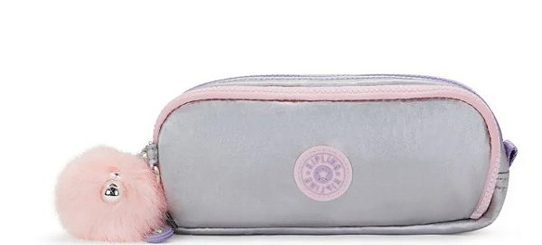 ESTOJO KIPLING GITROY SILVER GLOW MET PRATA