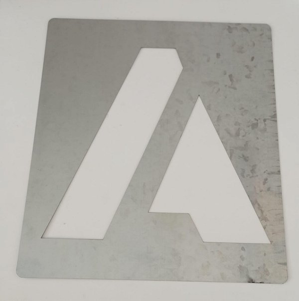 Kit Stencil Alfabeto E Números Vazados Em Chapa Com 30cm