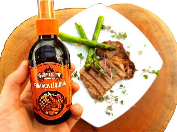 Fumaça Líquida Para Carnes Vegetais Spray Puro Fogo 200mL