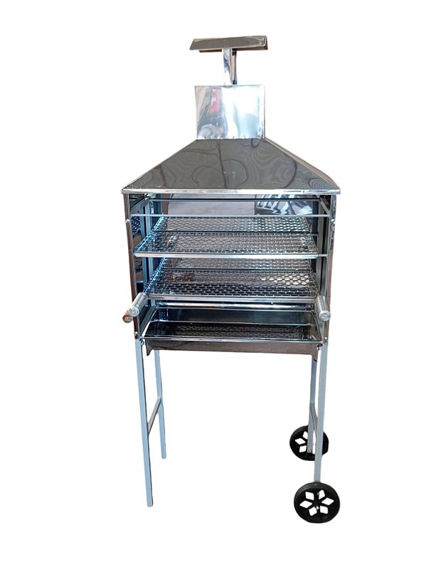 Churrasqueira de Carrinho para Espetinhos Inox modelo C-1200i