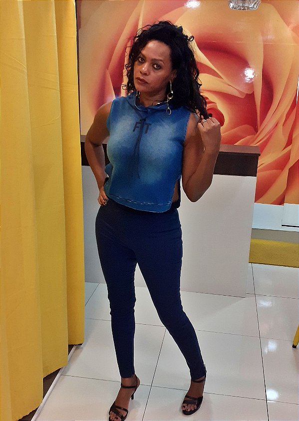 Calça Legging Rosie cor Marinho Jeanseria