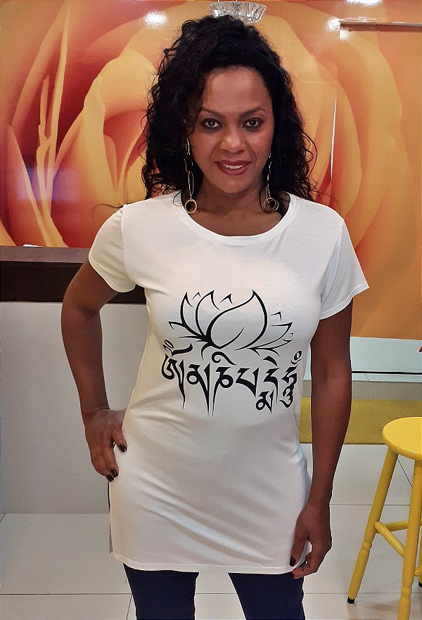 T-Shirt feminina longa Silk Mantra