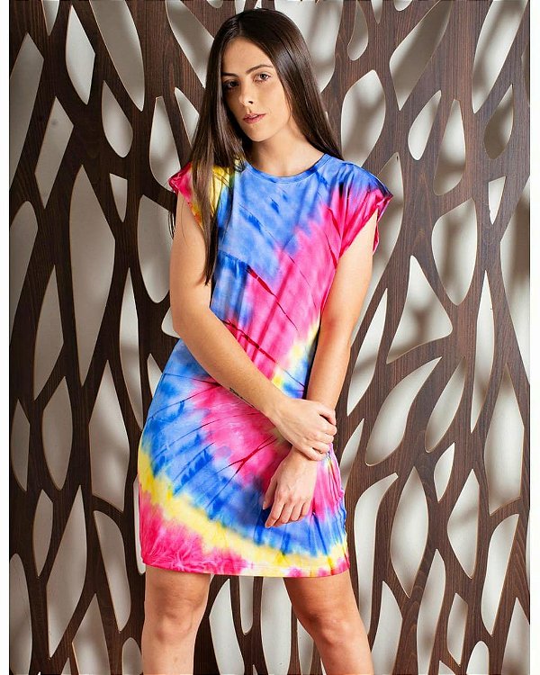 Vestido Muscle Tee Camisetão Tie Dye