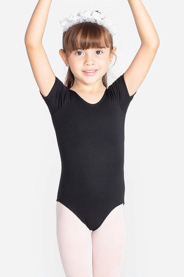Collant de Ballet Meia Manga Helanca