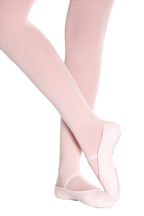 Sapatilha Meia Ponta Sola Dividida em Lona com Elástico - Só Dança