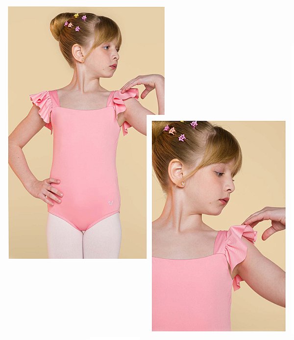 Collant de Ballet Alça com Babados