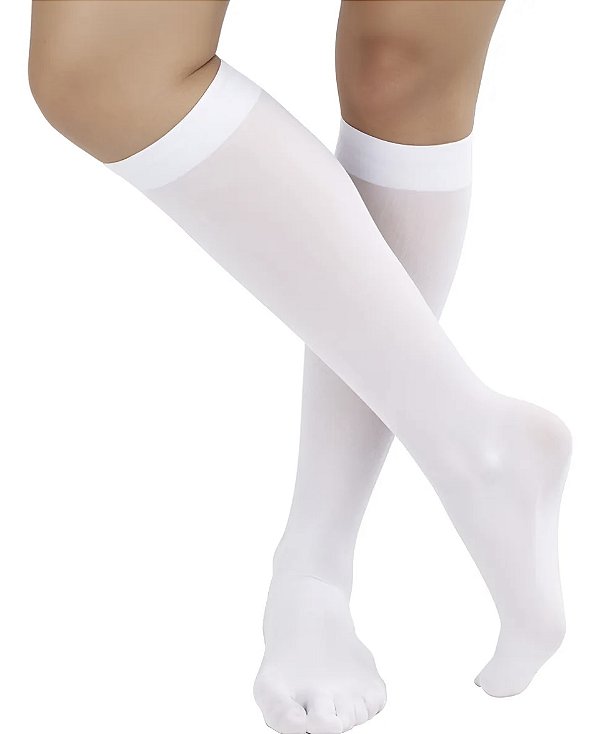 Meia 3/4 Branca Infantil