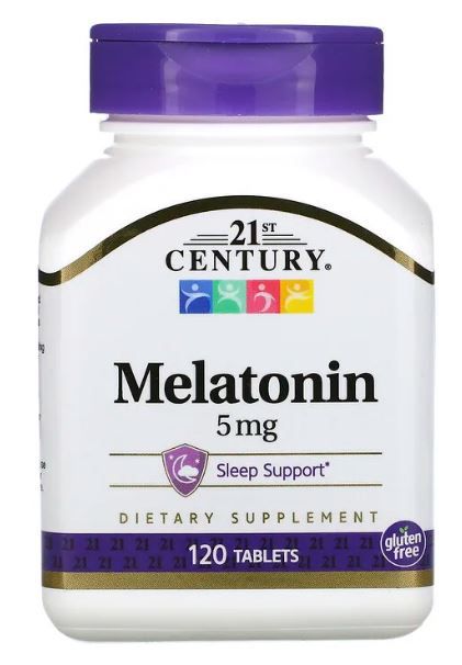 Melatonina, 5 mg, 120 comprimidos, 21st Century
