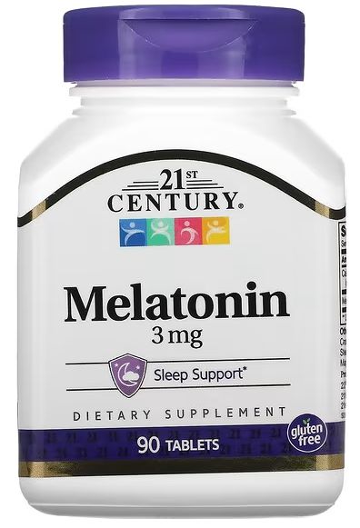 Melatonina, 3 mg, 90 Comprimidos, 21st Century