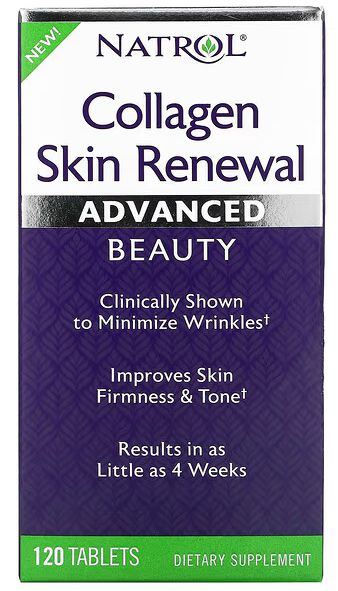 Colágeno para Pele com Verisol, Skin Renewal, 120 Comprimidos, Natrol