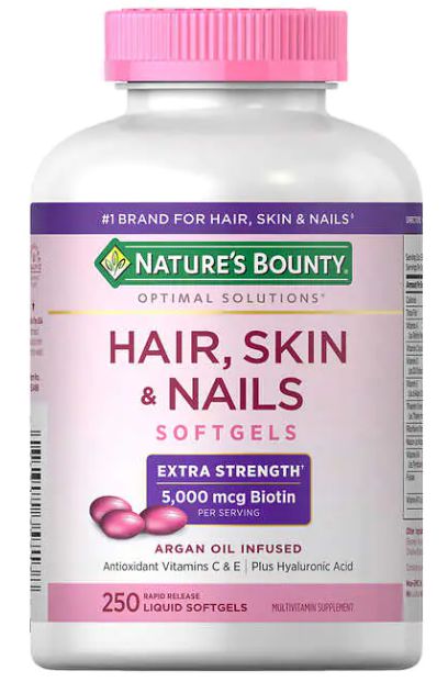 Vitamina Extra Forte Cabelo, Pele e Unha, Advanced, 250 Cápsulas, Natures´s Bounty