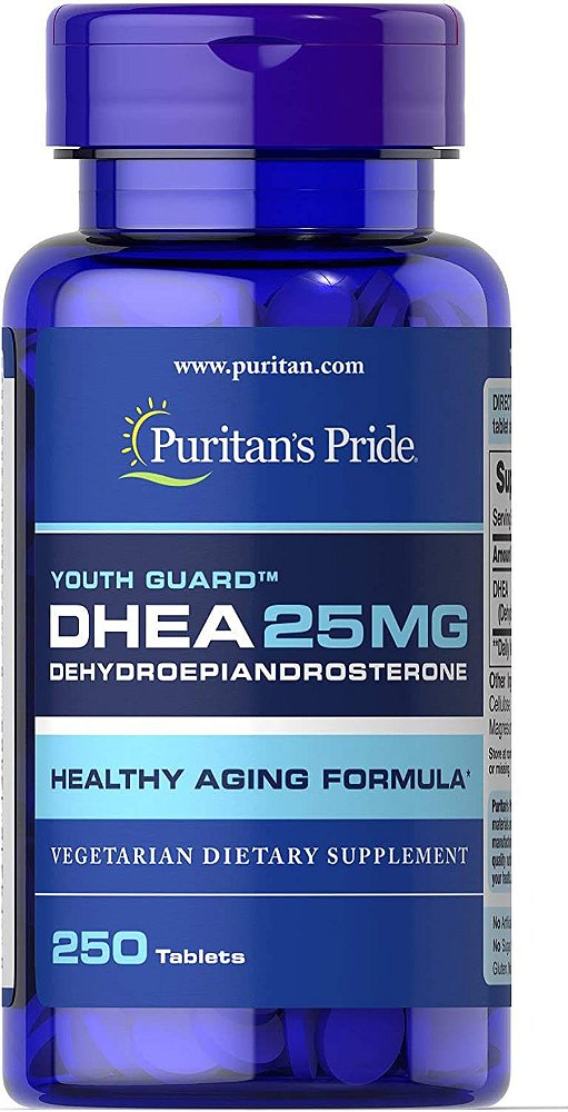 DHEA, 25 mg, 250 Tabletes, Puritan's Pride