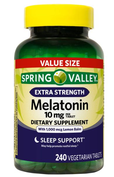 Melatonina, 10 mg, 240 Tabletes, Spring Valley
